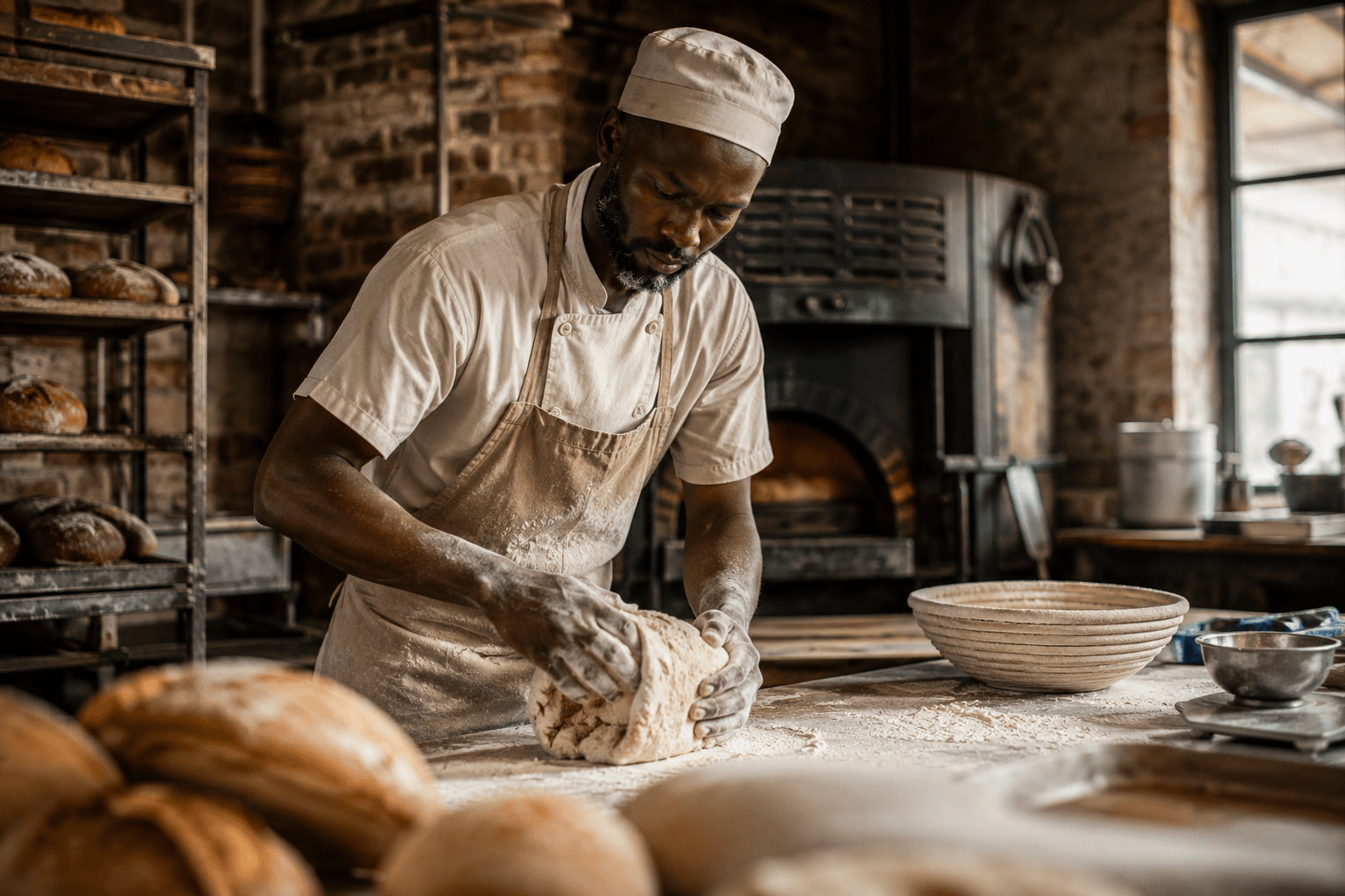 Baker at work